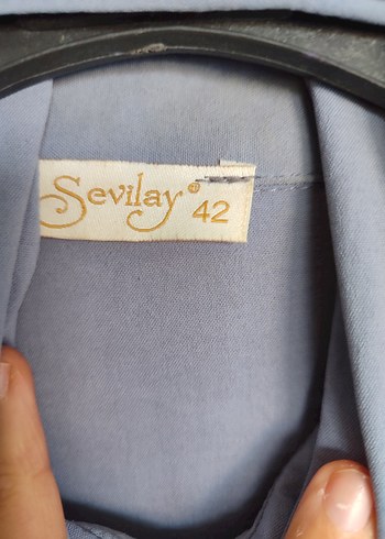 42 Beden Gri Uzun, Salaş Kesim ferace elbise