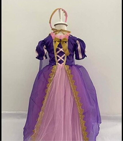 Rapunzel prenses elbise