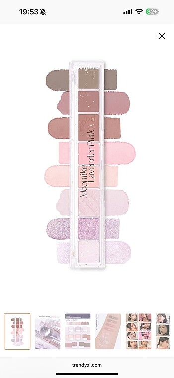 Missha Peripera moon like lavander paleti
