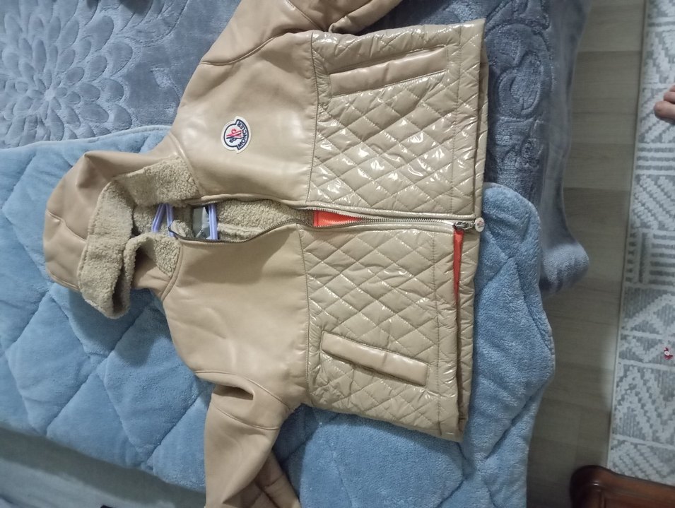 Kürk Detaylı Kahverengi kadin mont - Görsel 4