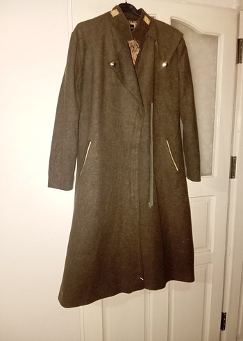 Kahverengi Süet kadinUzun Kaban - Görsel 3