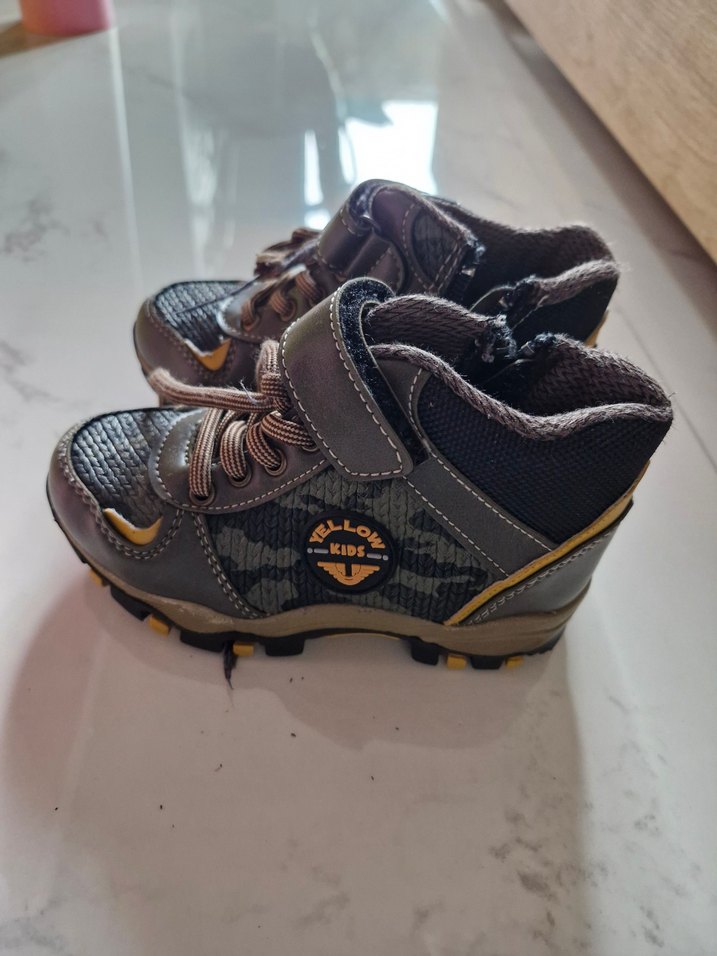 Kahverengi Desenli Erkek Çocuk Bot Yellow Kids - Görsel 3