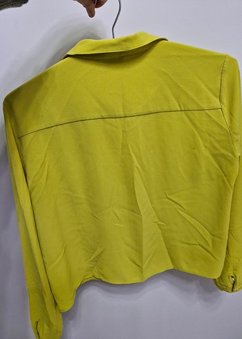 Sarı Düğmeli Uzun Kollu Gömlek - Görsel 3