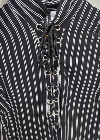 Divided Çizgili Kadın Gömlek - Görsel 5