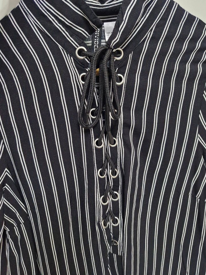 Divided Çizgili Kadın Gömlek - Görsel 5