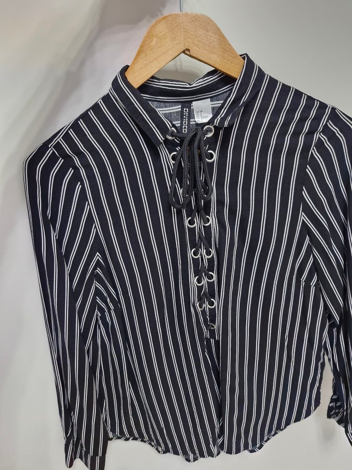 Divided Çizgili Kadın Gömlek - Görsel 2