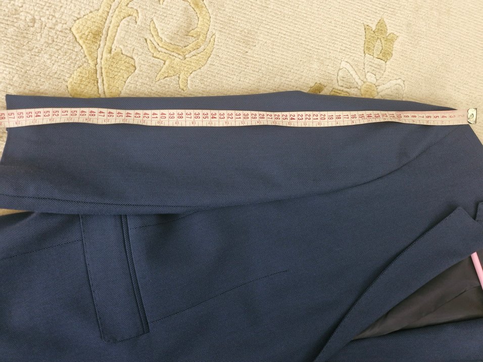 Erkek Koyu Mavi Düğmeli Ofis Takım Elbise Ceketi - Görsel 5