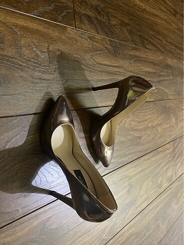 38 Beden kahverengi Renk People fabrika stiletto bronz renk