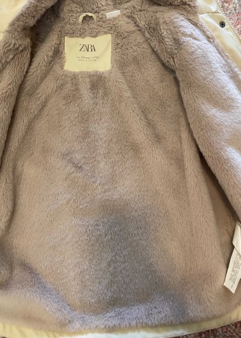 Zara kız çocuk  içi yumuşak polarlı Fermuarlı parka - Görsel 5
