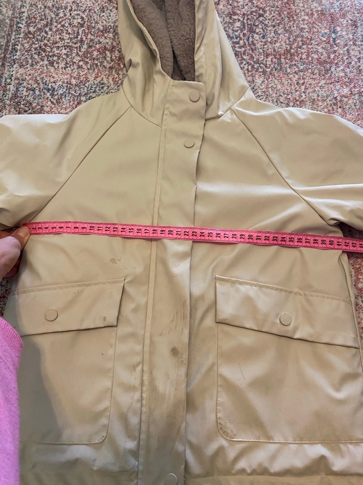 Zara kız çocuk  içi yumuşak polarlı Fermuarlı parka - Görsel 3