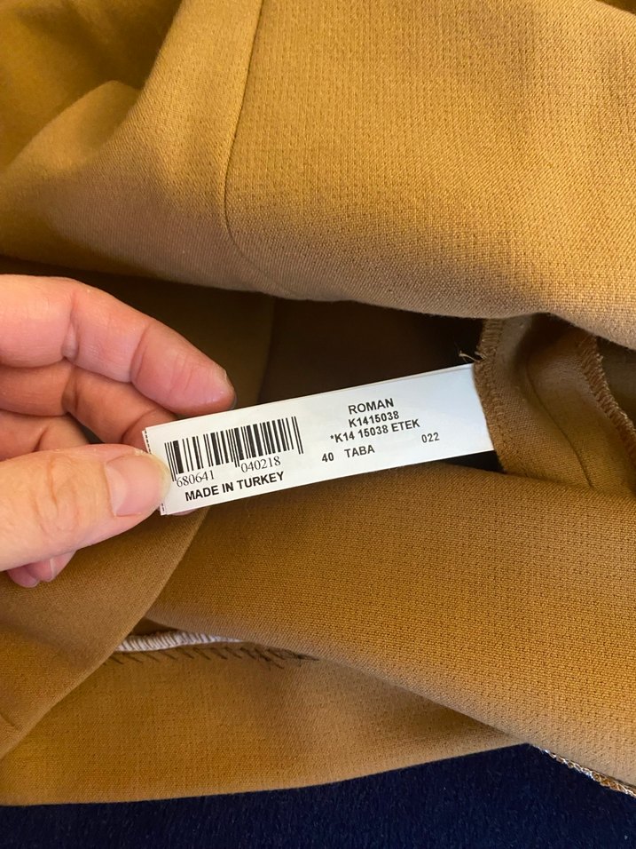 Taba renk Roman markaKadın mini  Etek - Görsel 5