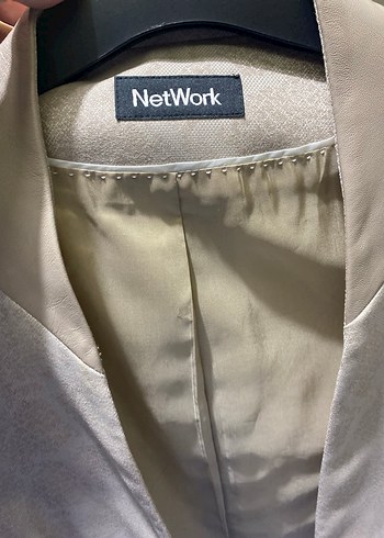 Bej Kadın Düğmeli Blazer Ceket - Görsel 6