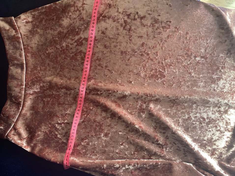 Pudra  Kadın Uzun parlak kadife  Etek Mert Aslan Night Zoom - Görsel 4