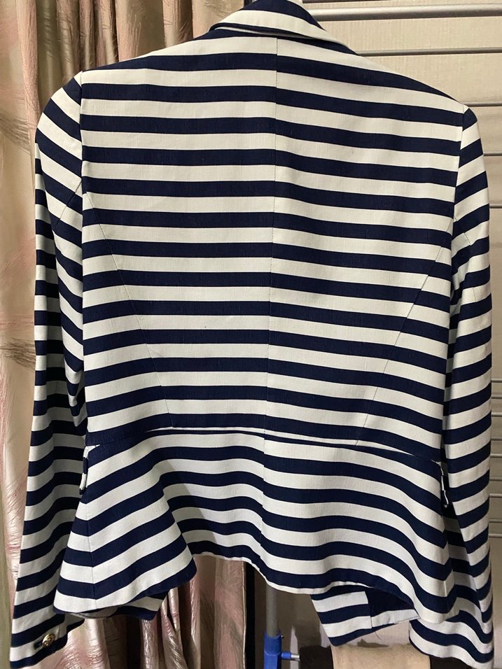 Mango Çizgili Lacivert Kadın Blazer - Görsel 2