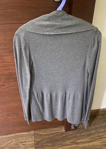 Gri Midi Kadın Hırka - Görsel 2