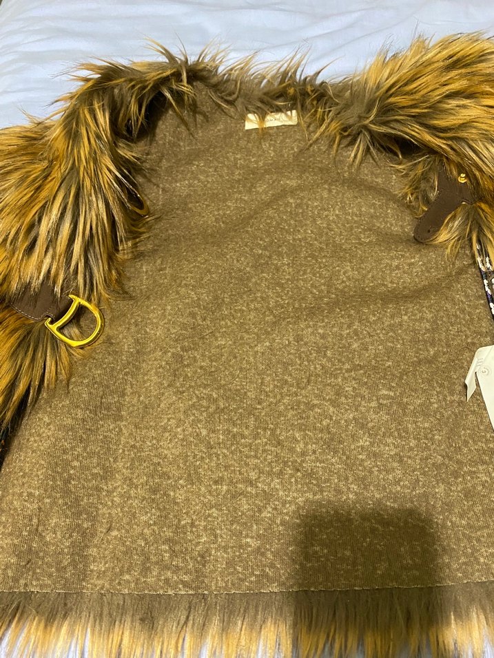 Kahverengi Kürk  Kadın Midi Ceket - Görsel 2