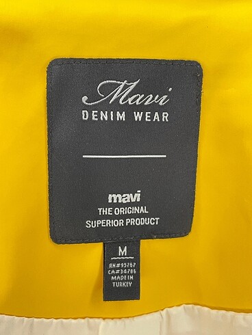 m Beden sarı Renk Mavi Jeans Yağmurluk %70 İndirimli.