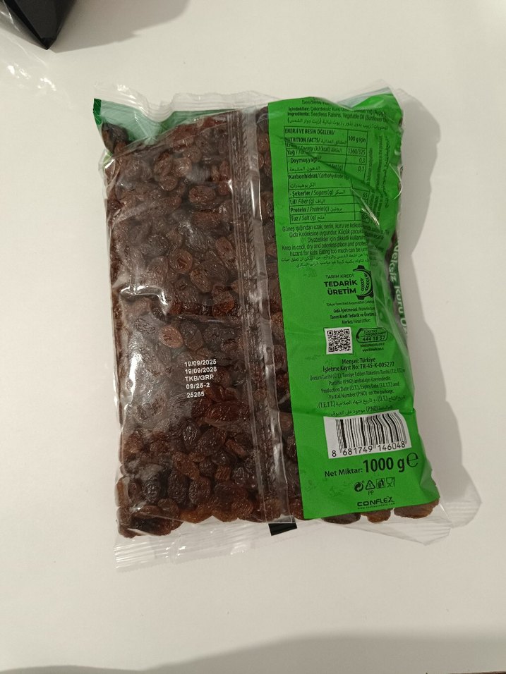 Tarım Kredi Çekirdeksiz Kuru Üzüm 1000g - Görsel 2