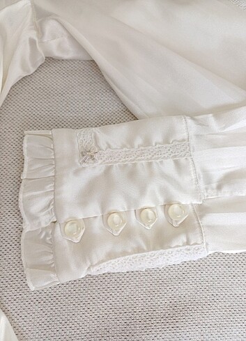 m Beden beyaz Renk Lolita Coquette Pinterest Business Saten Gömlek