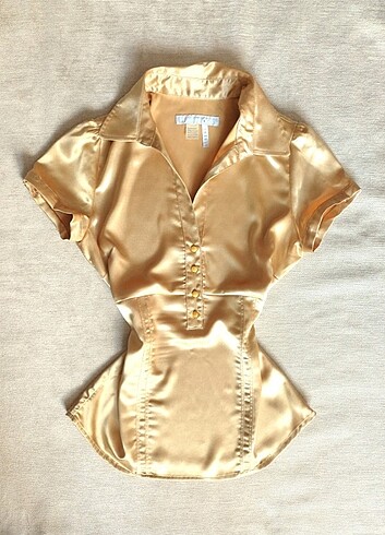 Vintage Pinterest Retro y2k Saten Bluz