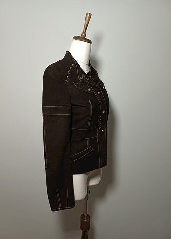 Vintage Retro Pinterest Urban Süet Ceket - Görsel 3