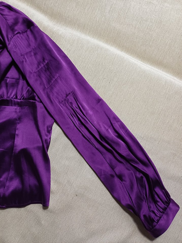 Gotik Vintage Pinterest Business İpek Bluz - Görsel 3