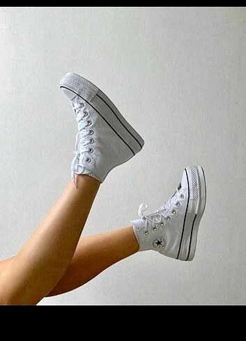 38 Beden Converse allstar platform taban bayan spor ayakkabı