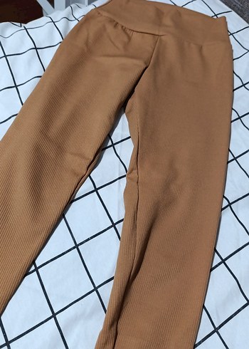 Kahverengi Midi Kadın Tayt - Görsel 3