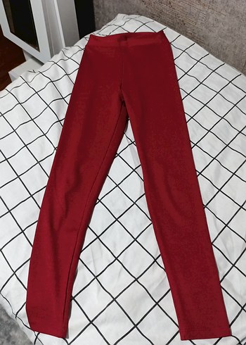 Kırmızı Sıkı Kesim Kadın Tayt - Görsel 2