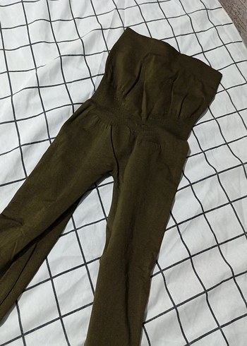 haki  Kemerli Kadın Tayt - Görsel 3