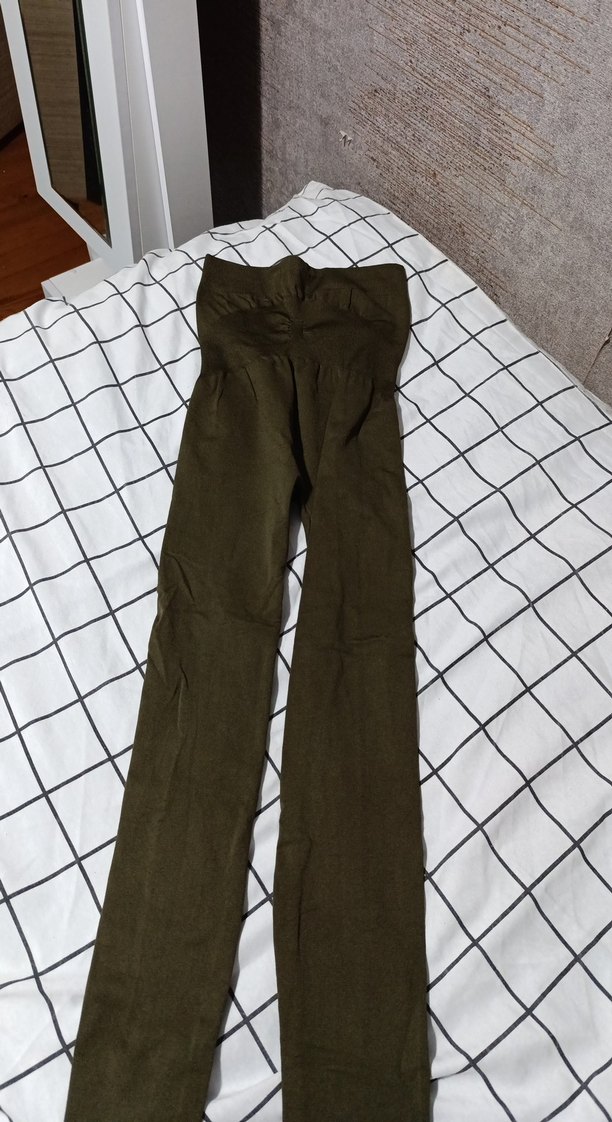 haki  Kemerli Kadın Tayt - Görsel 2