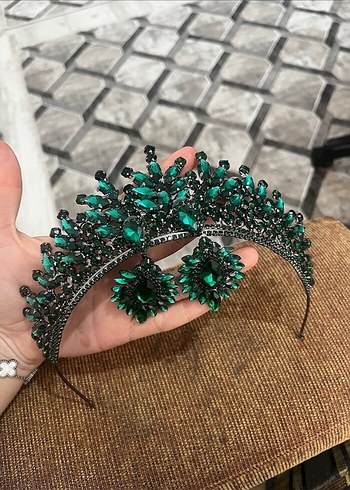 Koyu Yeşil Uzun Abiye Elbise - Görsel 3