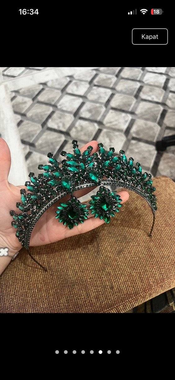 Koyu Yeşil Uzun Abiye Elbise - Görsel 3