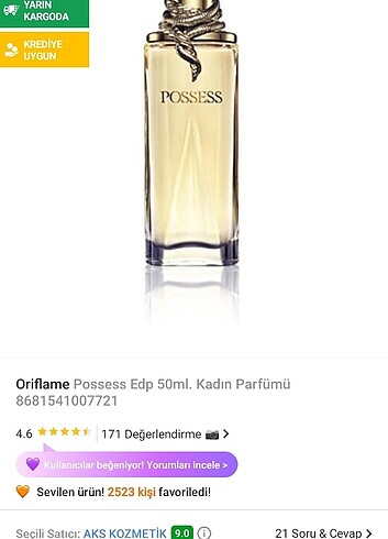 Oriflame Parfüm 