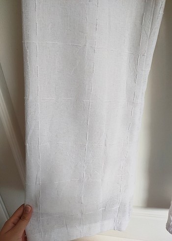 Kadın Beyaz Keten Midi Pantolon - Görsel 2