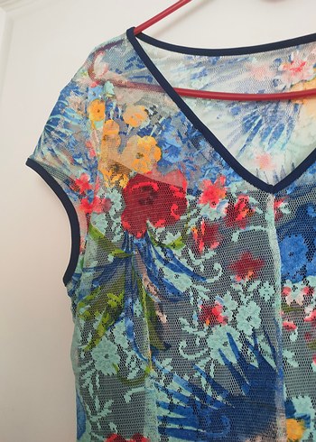 Kadın Elbise Turkuaz Dantel Detaylı Bohem - Görsel 4