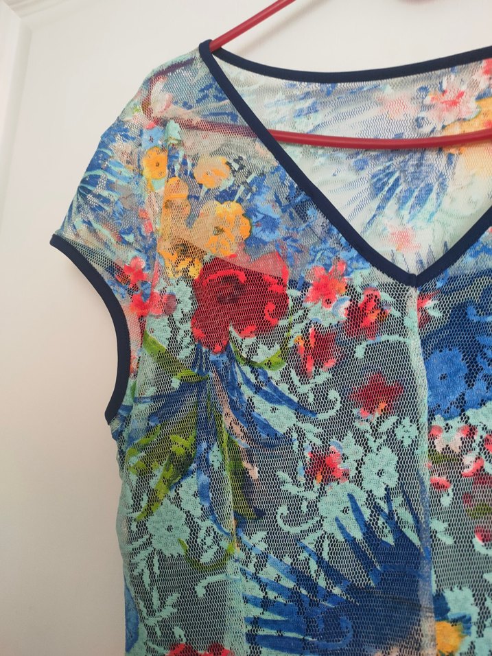 Kadın Elbise Turkuaz Dantel Detaylı Bohem - Görsel 4