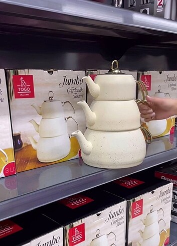 Jumbo 3lü çaydanlık