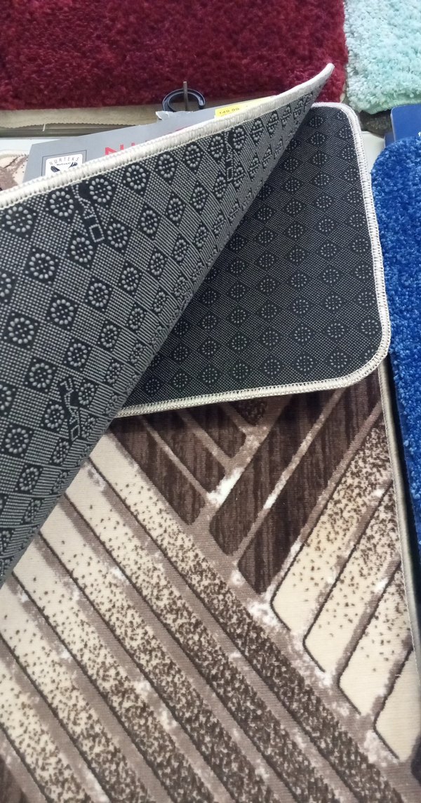 Bej ve Gri Yılan Desenli Modern Halı - Görsel 3