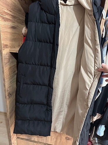 xl Beden siyah Renk ŞİŞME YELEK ÇİFT TARAFLI
