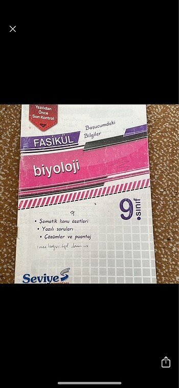 9. Sınıf biyoloji özet