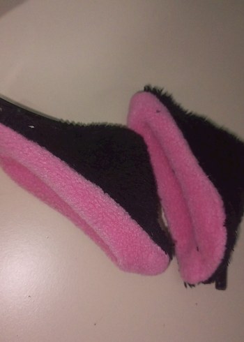 Siyah pembe Kedi Kulağı toka - Görsel 2