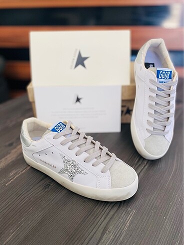 Golden Goose Deluxe GGDB/SSTAR BEYAZ GÜMÜŞ