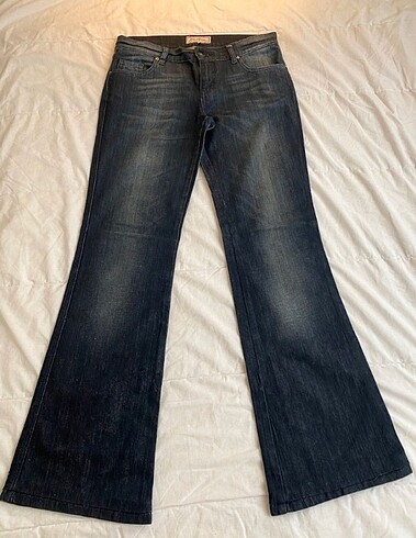 Vintage düşük bel jeans