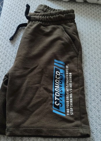 Erkek Gri Baskılı Rahat Şort - Görsel 3