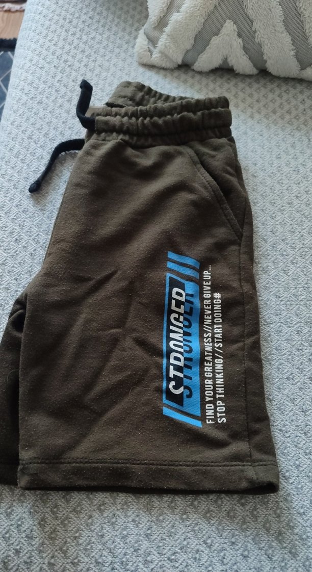 Erkek Gri Baskılı Rahat Şort - Görsel 3