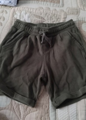 Gri Keten Erkek Çocuk Bol Kesim Şort - Görsel 2