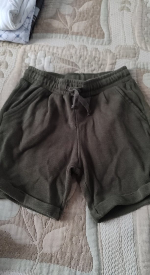 Gri Keten Erkek Çocuk Bol Kesim Şort - Görsel 2