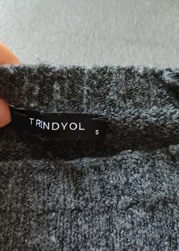 Gri Puantiyeli Triko Kadın Kazak - Görsel 3