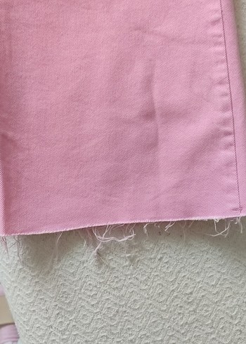 Pembe Midi Kadın Kot Pantolon - Görsel 4